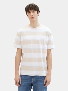 Tom Tailor Denim T-Shirt 1040844 Beżowy Relaxed Fit