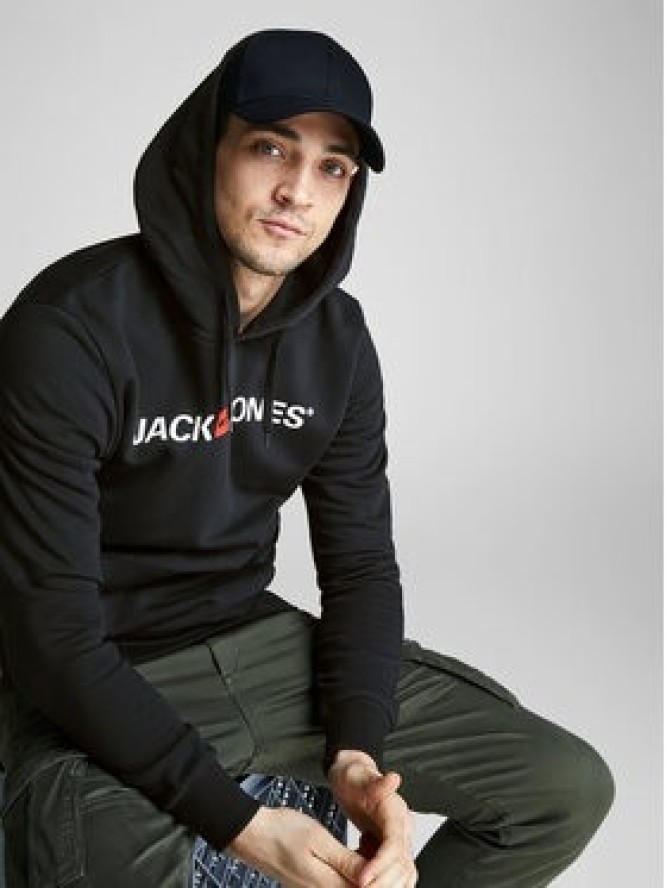 Jack&Jones Bluza Corp Old Logo 12137054 Czarny Regular Fit