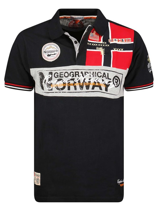 Geographical Norway Koszulka polo "Kidney" w kolorze czarnym rozmiar: 3XL