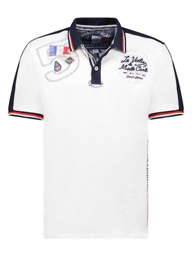 Geographical Norway Koszulka polo w kolorze białym rozmiar: M