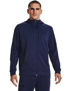 Bluza treningowa męska Under Armour UA Armour Fleece Fz Hoodie - granatowa