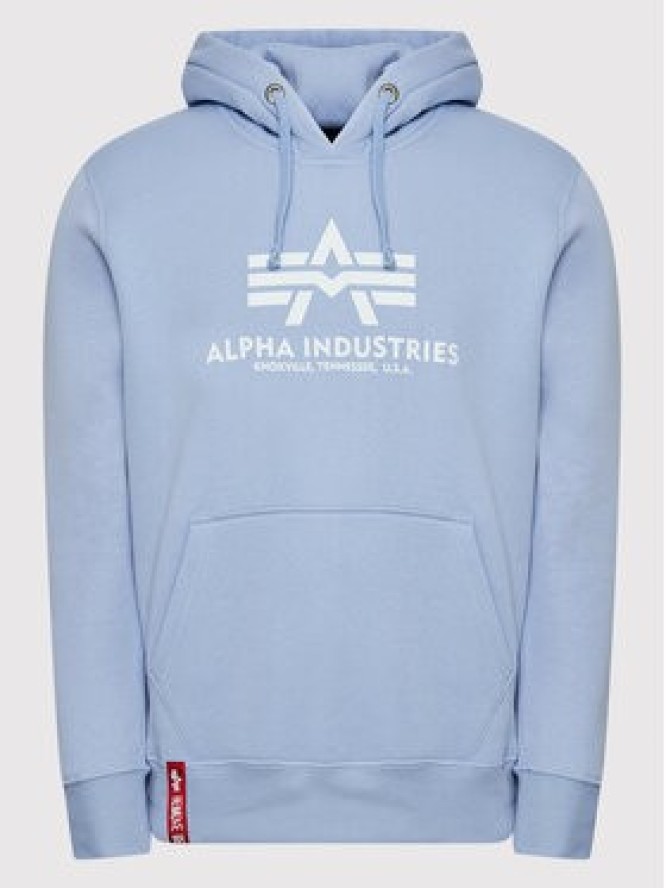 Alpha Industries Bluza Basic 178312 Błękitny Regular Fit