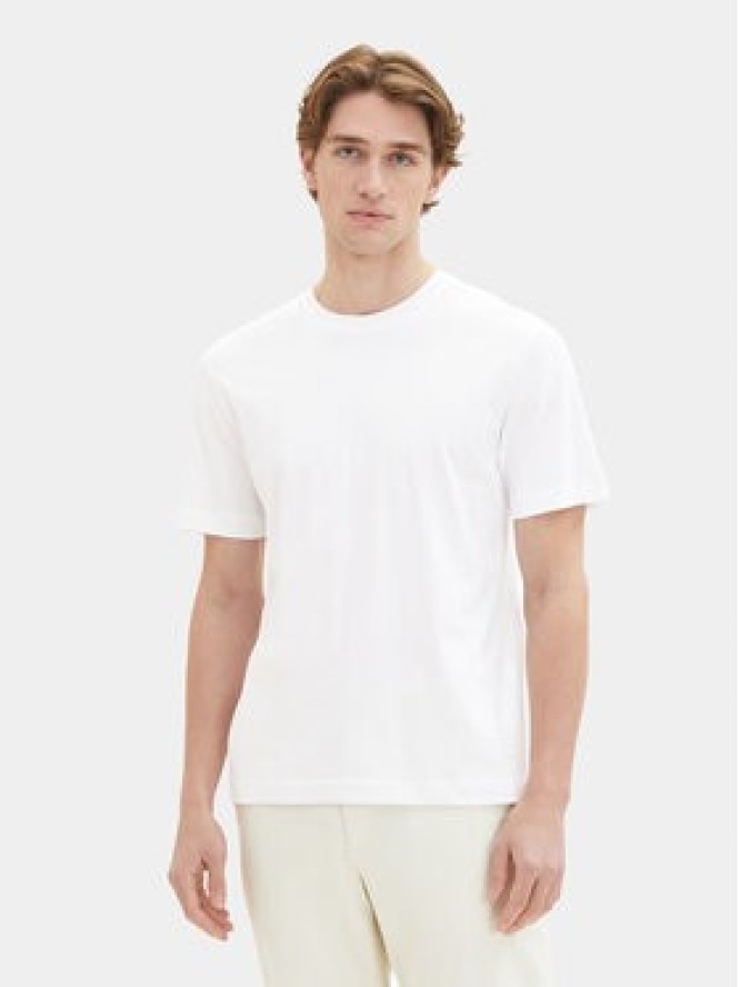 Tom Tailor Komplet 2 t-shirtów 1037741 Biały Regular Fit