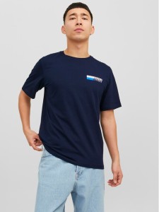 Jack&Jones T-Shirt Corp 12233999 Granatowy Standard Fit