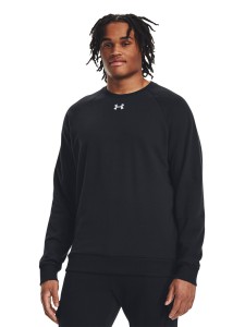 Bluza dresowa nierozpinana bez kaptura Under Armour UA Rival Fleece Crew męska - czarna