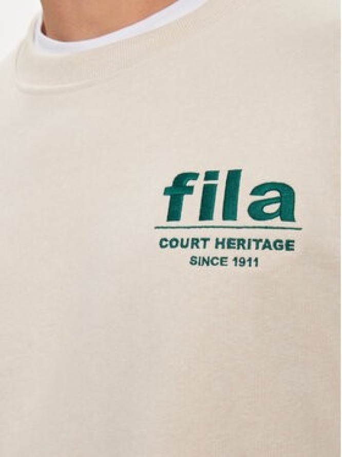 Fila Bluza FAM0671 Beżowy Relaxed Fit