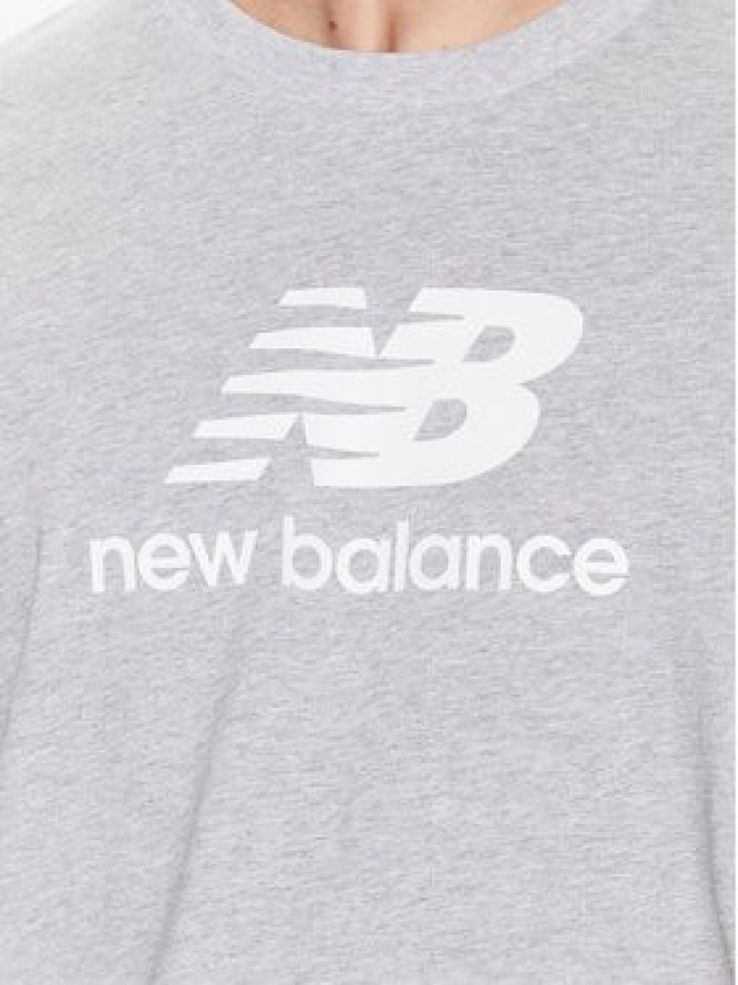New Balance T-Shirt MT31541 Szary Relaxed Fit