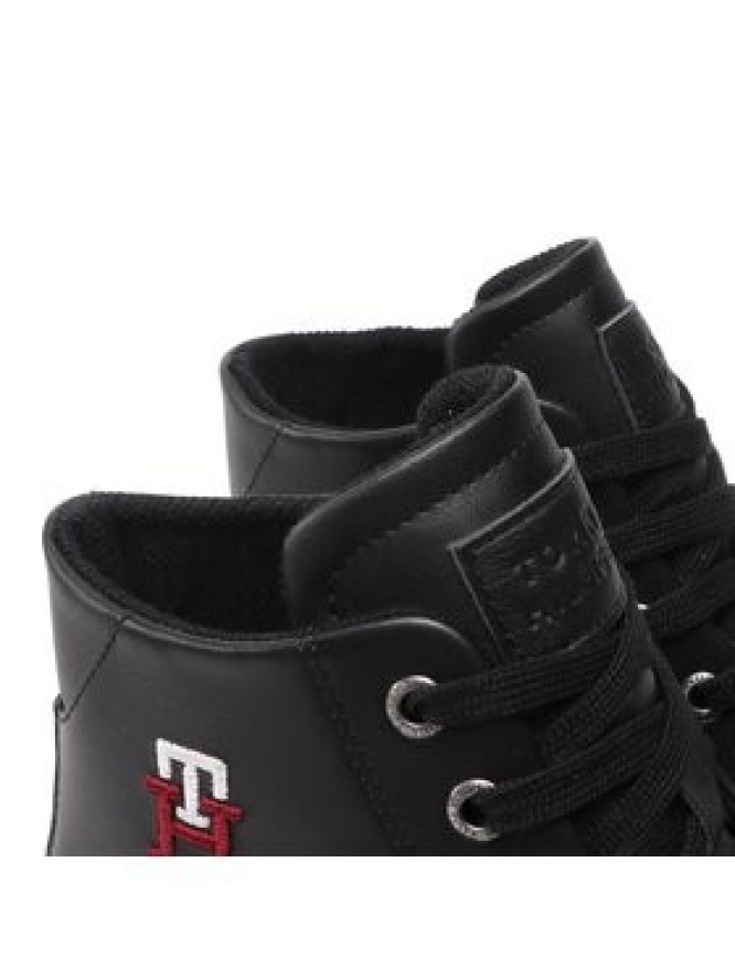 Tommy Hilfiger Sneakersy Th Hi Vulc Street Leather FM0FM04739 Czarny