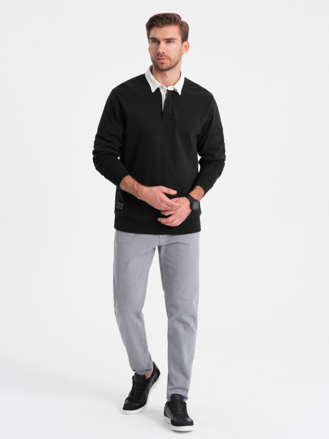 Spodnie męskie jeansowe bez przetarć SLIM FIT - szare V1 OM-PADP-0148 - XXL