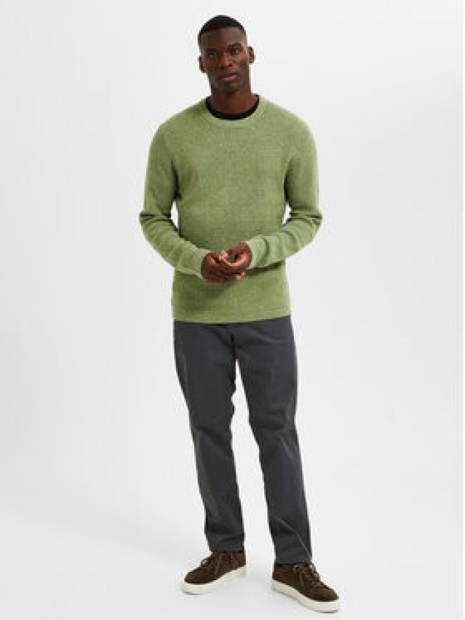 Selected Homme Sweter Rocks 16079776 Zielony Regular Fit