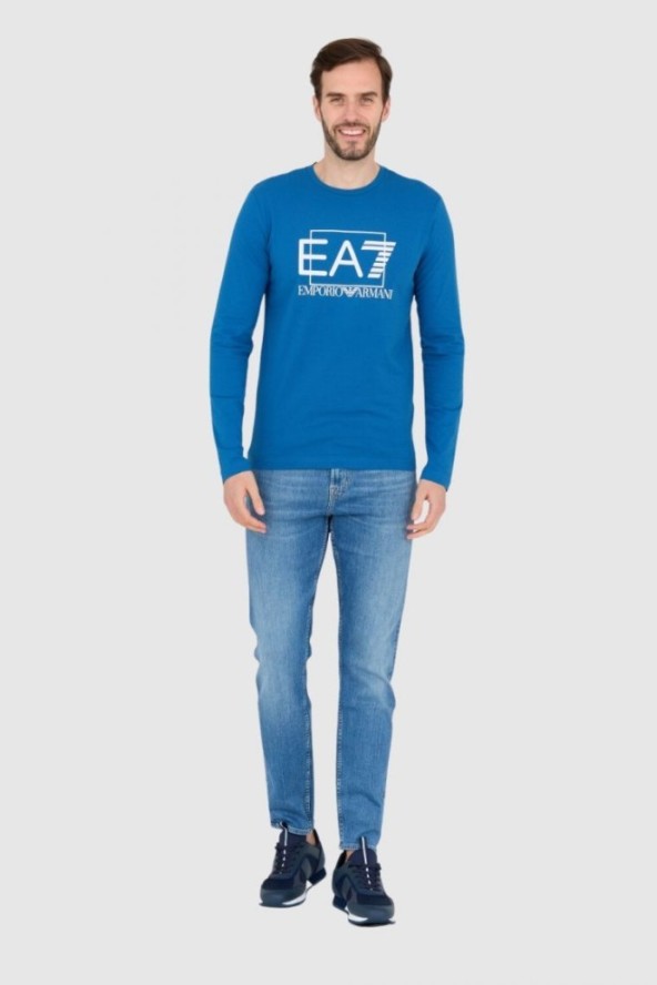 EA7 Longsleeve niebieski