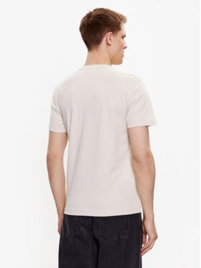 Calvin Klein T-Shirt Micro Logo Interlock K10K109894 Beżowy Regular Fit