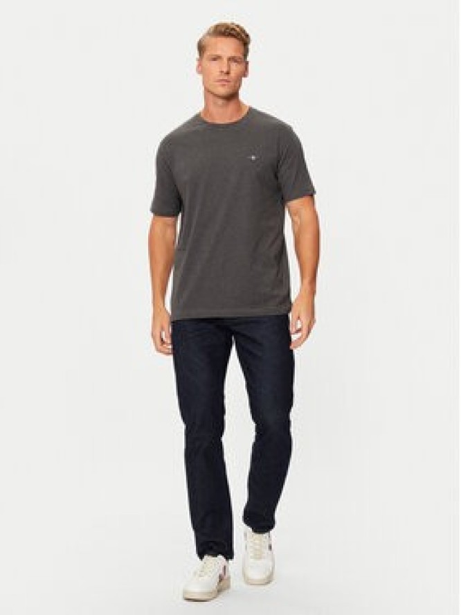 Gant T-Shirt Shield 2003184 Szary Regular Fit