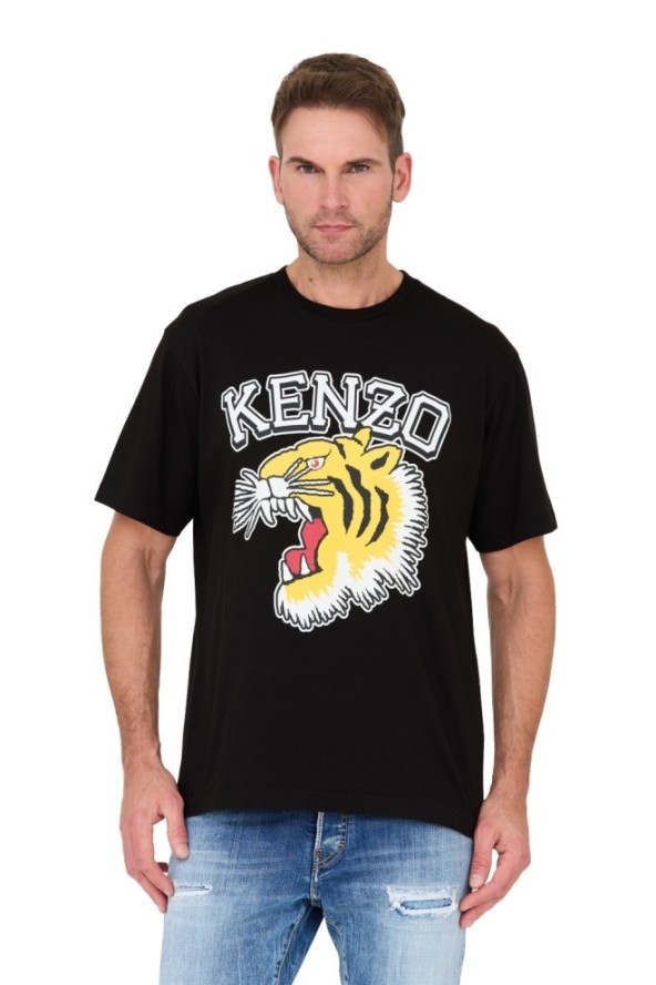 KENZO Czarny t-shirt Tiger Varsity Jungl