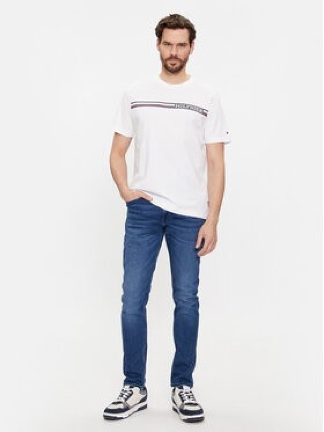 Tommy Hilfiger T-Shirt Monotype MW0MW33688 Biały Regular Fit