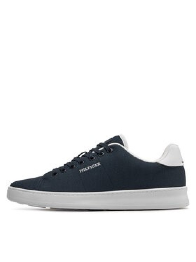 Tommy Hilfiger Sneakersy Court Cupsole Pique Textile FM0FM04967 Granatowy