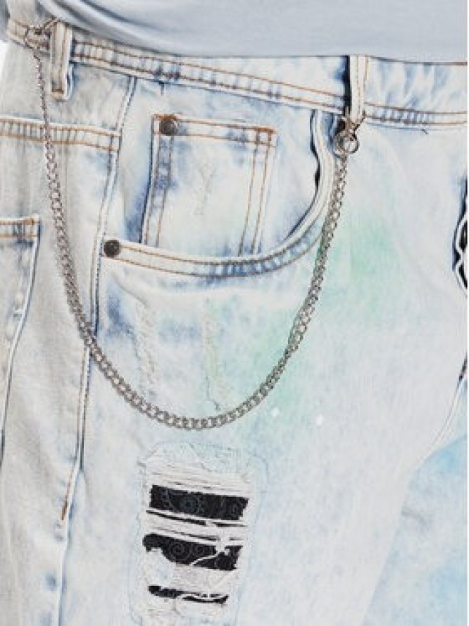 Brave Soul Szorty jeansowe MSRT-PABLOSPRAY Niebieski Regular Fit