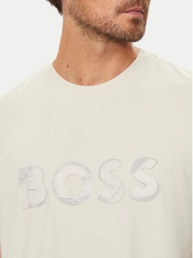 Boss T-Shirt Jagged 1 50519365 Écru Relaxed Fit