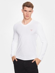 Guess Longsleeve M2YI08 J1314 Biały Slim Fit