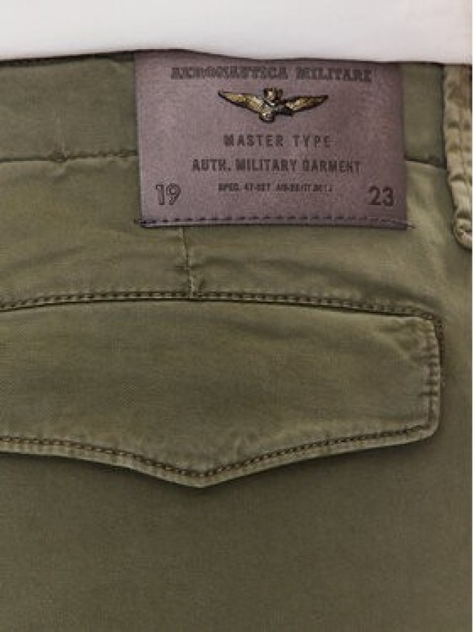 Aeronautica Militare Spodnie materiałowe 231PA1528CT3093 Zielony Tapered Fit