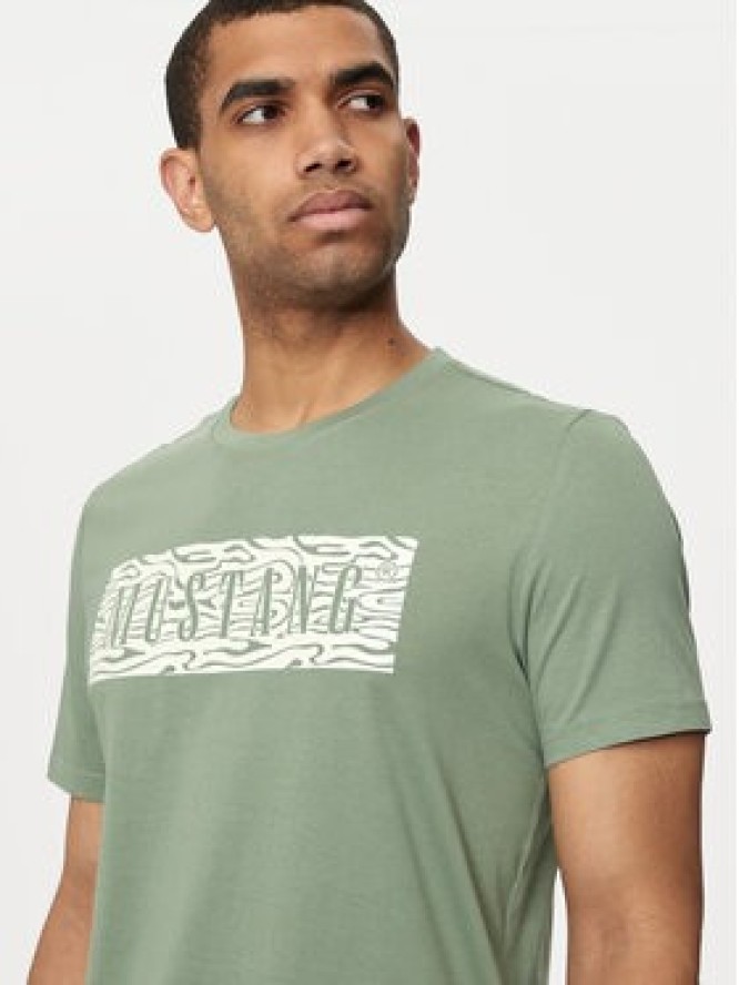 Mustang T-Shirt Austin 1015070 Zielony Regular Fit