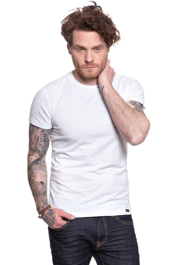 LEE T SHIRT TWIN PACK CREW WHITE L680AI12