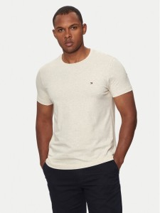 Tommy Hilfiger T-Shirt MW0MW10800 Beżowy Slim Fit