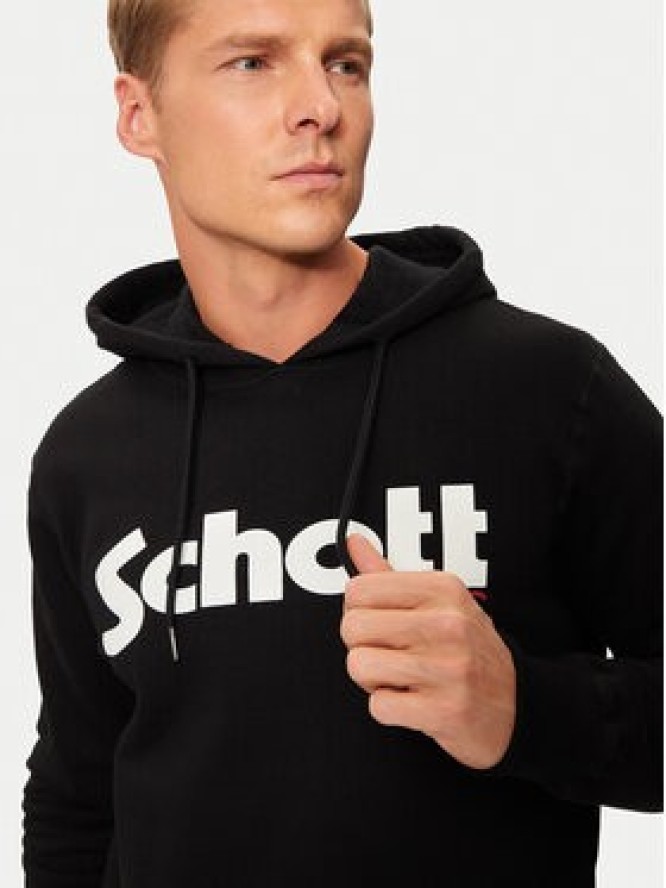 SCHOTT N.Y.C. Bluza SWHOOD Czarny Regular Fit