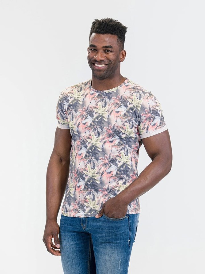 KEY LARGO Koszulka "Florida" w kolorze szaro-jasnoróżowym rozmiar: XL