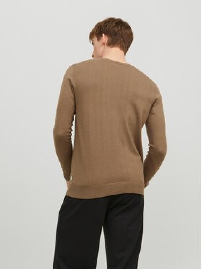 Jack&Jones Sweter 12208364 Brązowy Regular Fit