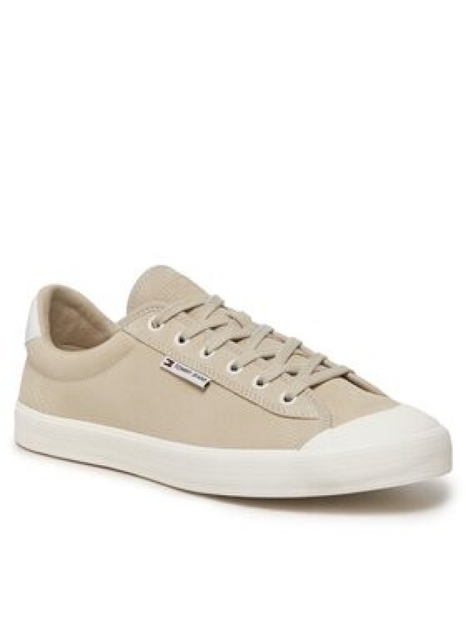 Tommy Jeans Sneakersy Tjm Vulcanized Bumper Suede EM0EM01407 Beżowy