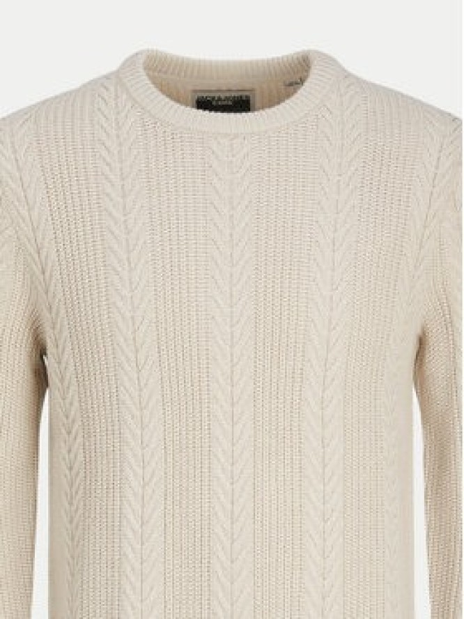 Jack&Jones Sweter 12261436 Beżowy Regular Fit