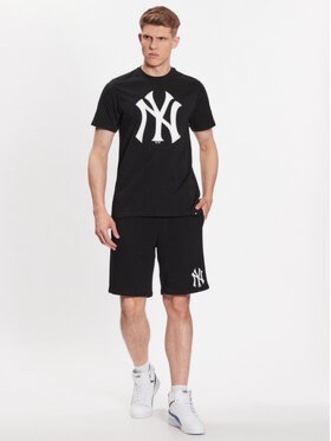 47 Brand T-Shirt MLB New York Yankees Imprint 47 Echo Tee BB017TEMIME544088JK Czarny Regular Fit