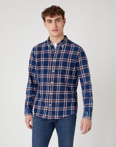 MĘSKA KOSZULA WRANGLER LS 1PKT BUTTON DOWN MARS RED W5A33TX3A