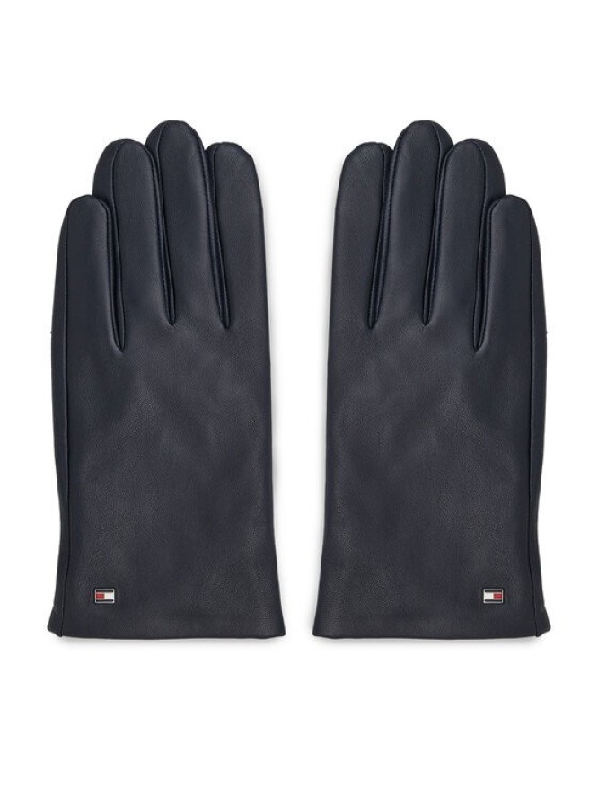 Tommy Hilfiger Rękawiczki Męskie Essential Flag Leather Gloves AM0AM11482 Granatowy