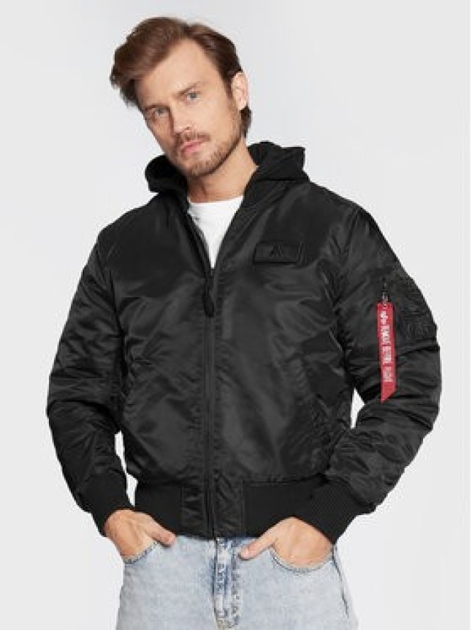 Alpha Industries Kurtka bomber Back Print 128113 Czarny Regular Fit