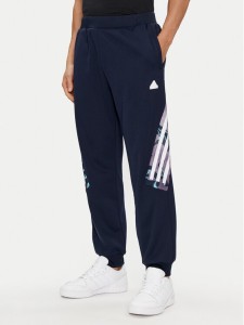 adidas Spodnie dresowe Future Icons Allover Print IJ8853 Granatowy Regular Fit