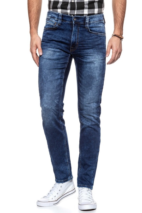 SPODNIE MĘSKIE MUSTANG Oregon Tapered K DENIM BLUE 1006064 5000 683