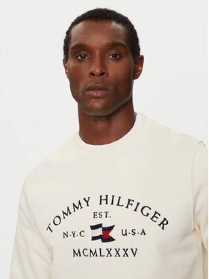 Tommy Hilfiger Bluza MW0MW35526 Écru Regular Fit