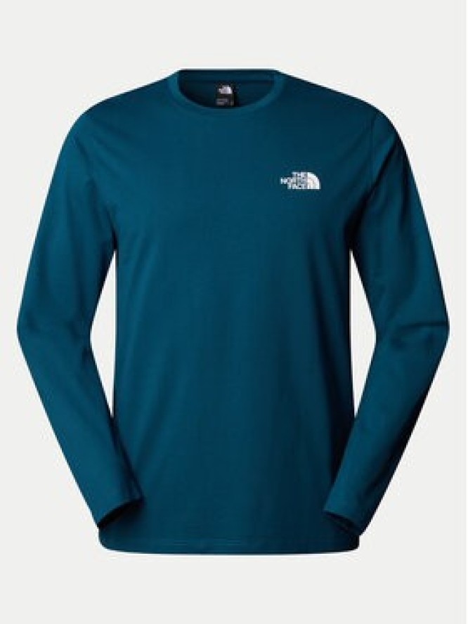 The North Face Longsleeve Simple Dome NF0A87QN Granatowy Regular Fit