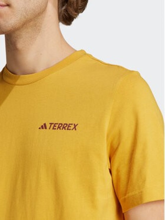 adidas T-Shirt IL5066 Żółty Regular Fit