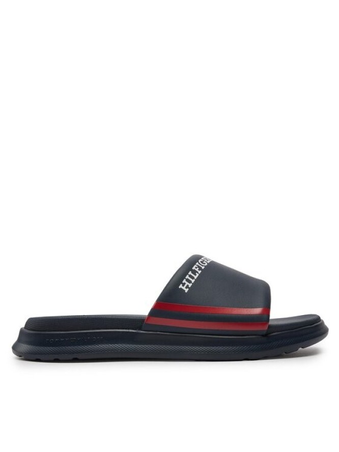 Tommy Jeans Klapki Dual Density Hilifger Pool Slide FM0FM05017 Granatowy