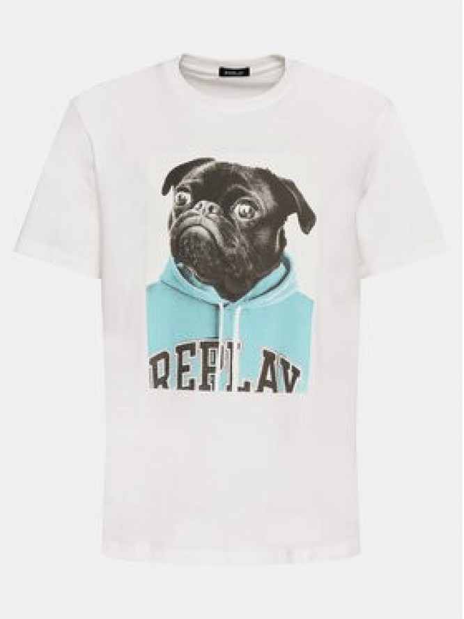 Replay T-Shirt M6808.000.22662 Biały Regular Fit