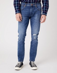 WRANGLER LARSTON MĘSKIE SPODNIE JEANSOWE DARK INDIGO W18S59X1E