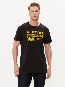 G-Star Raw T-Shirt Graphic 8 R T S\s D14143-336-6484 Czarny Regular Fit