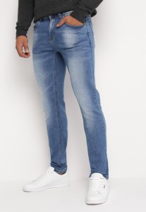 Niebieskie Jeansy Skinny Mianca