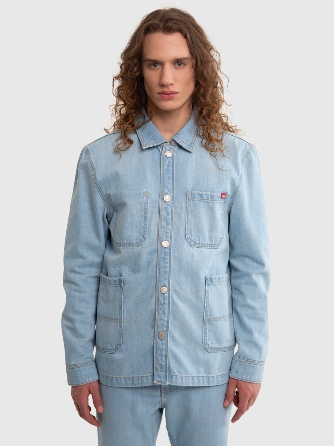 Kurtka męska jeansowa z linii Authentic jasnoniebieska Workwear 253