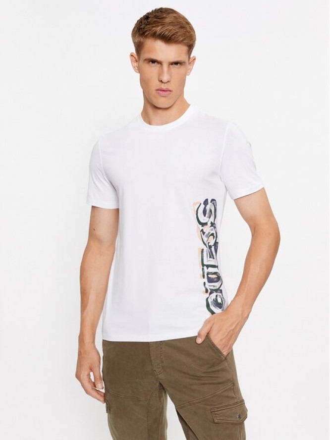 Guess T-Shirt M3BI73 J1314 Biały Slim Fit