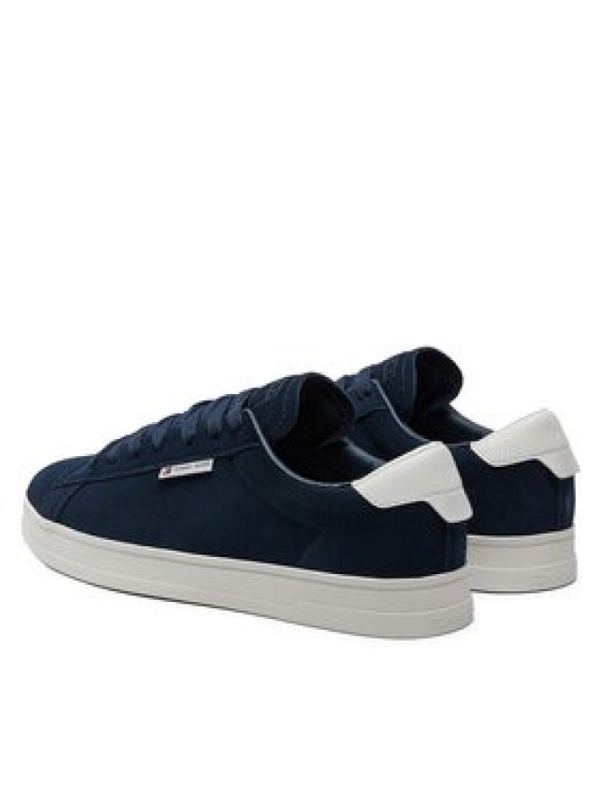 Tommy Jeans Sneakersy Tjm Leather Low Cupsole Suede EM0EM01375 Granatowy