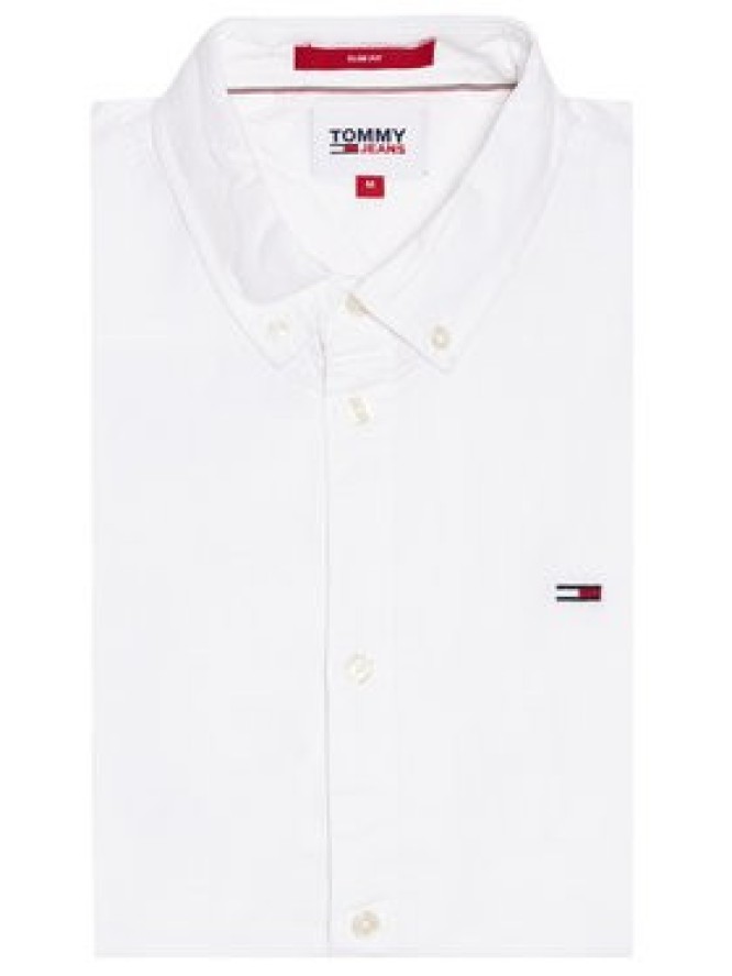 Tommy Jeans Koszula Oxford DM0DM09594 Biały Slim Fit